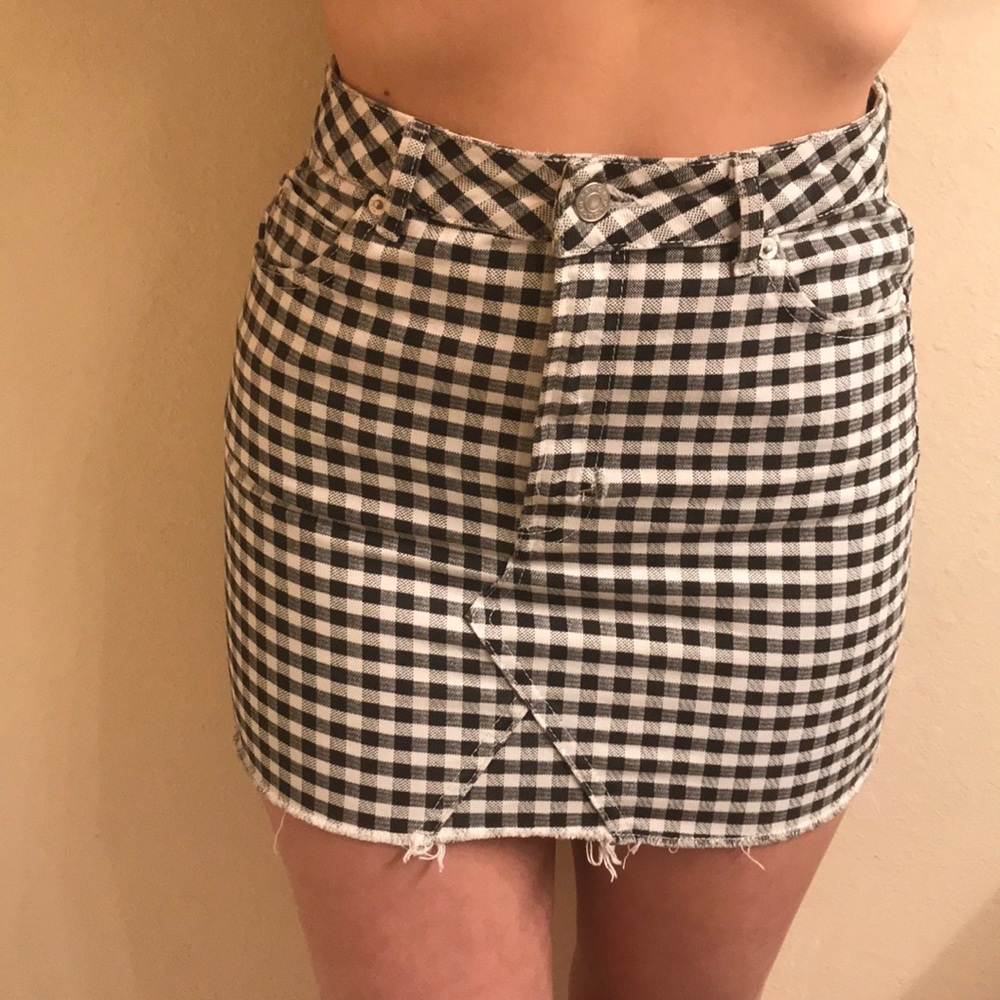 Checkered top shop skirt